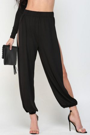 Side Split Detail Trouser Pants