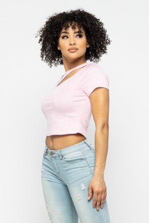 Rib Cut Out Top