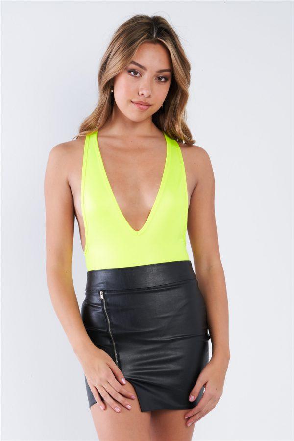 DEEP V-NECK RACEBACK BODYSUIT