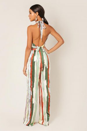 Halter Wide Legged Jumpsuit