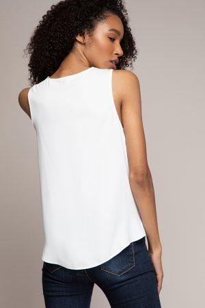 V-Neck Sleeveless Front Twist Top