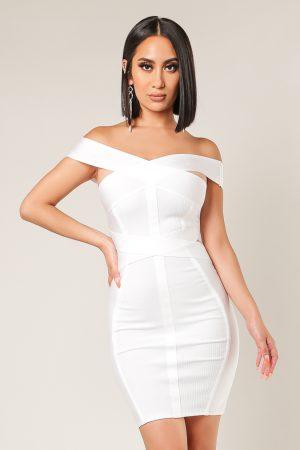 Off Shoulder Bandage Dress