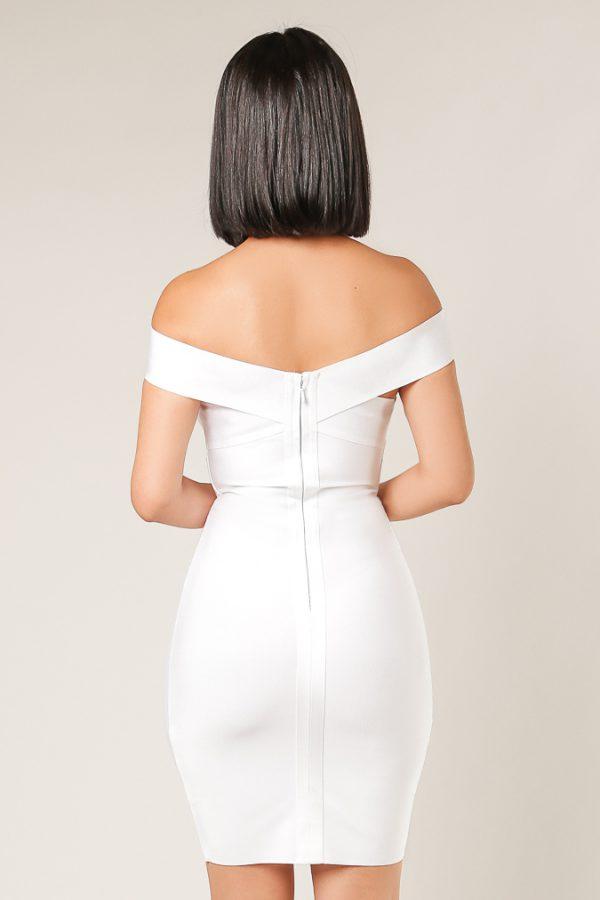 OFF SHOULDER BANDAGE DRESS