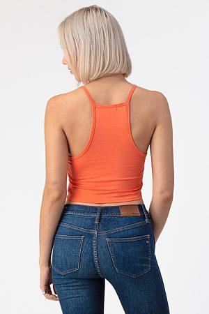 Hi-Neck Crop Cami