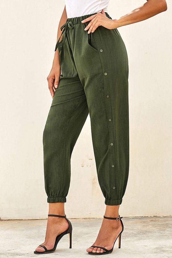 BUTTONED SIDE JOGGER PANT