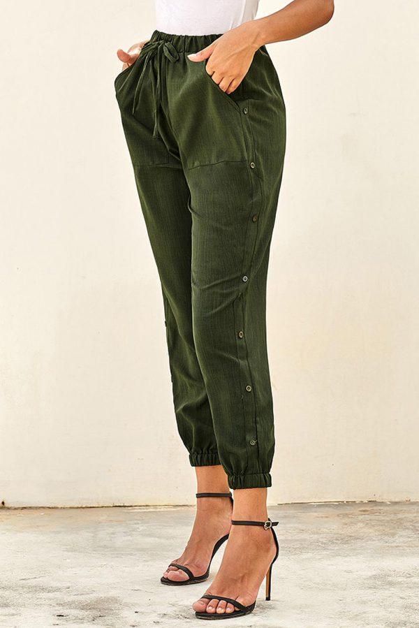 BUTTONED SIDE JOGGER PANT