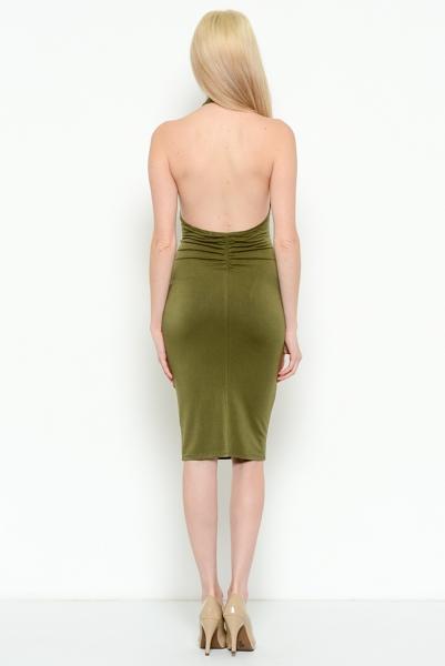 OPEN BACK MIDI DRESS