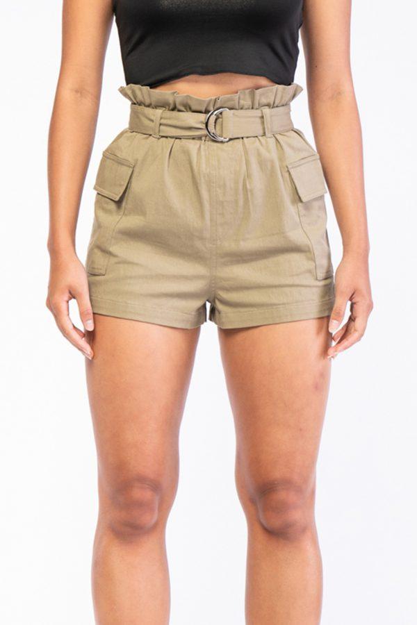 CARGO SHORTS WITH BUCKLE BELT