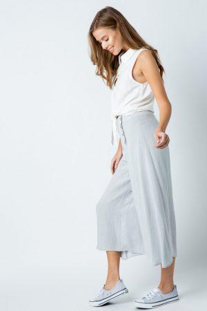 Woven washed culotte pant