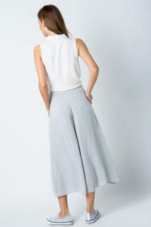 Woven washed culotte pant