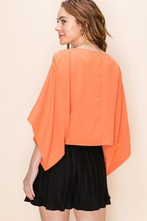 Cold Shoulder Poncho Top