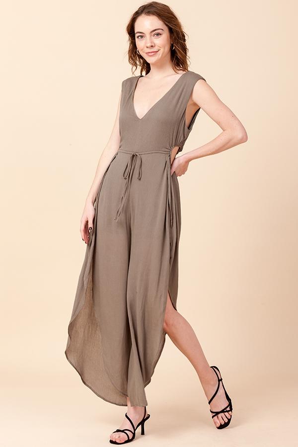 TULIP JUMPSUIT WITH SIDE CUT 