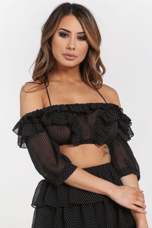 RUFFLED OFF SHOULDER TOP