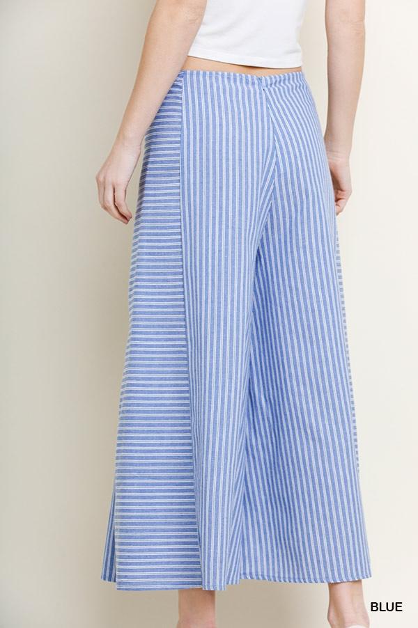 WIDE LEG PANTS WITH SIDE SLIT