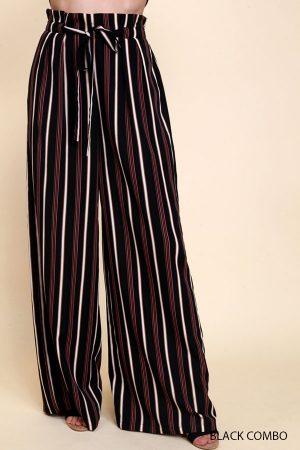 Paper bag tie waist pant