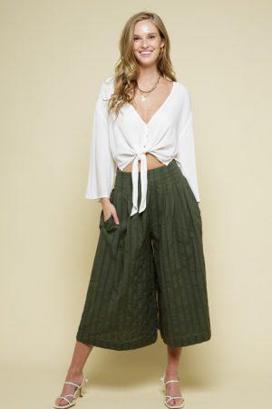 Cotton Jaquard Guacho Pants