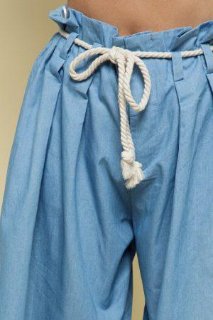 Paper bag Culotte Denim Pant