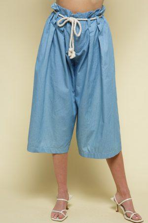 Paper bag Culotte Denim Pant