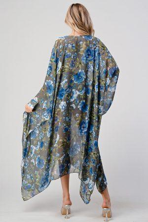 Floral Poncho Dress