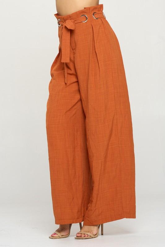 HIGH WAISTED WIDE LEG PANTS