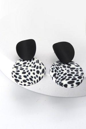 Animal Print Exaggerated Matt Earrings