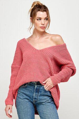 Chenille V-Neck Sweater