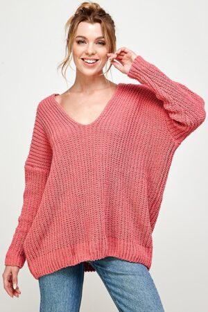 Chenille V-Neck Sweater