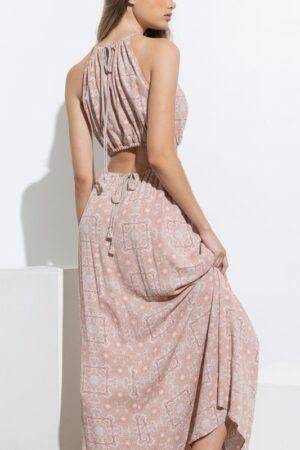 Braid Strap Cross Maxi Dress