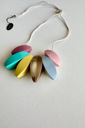 Colorful Wood Adjustable Necklace