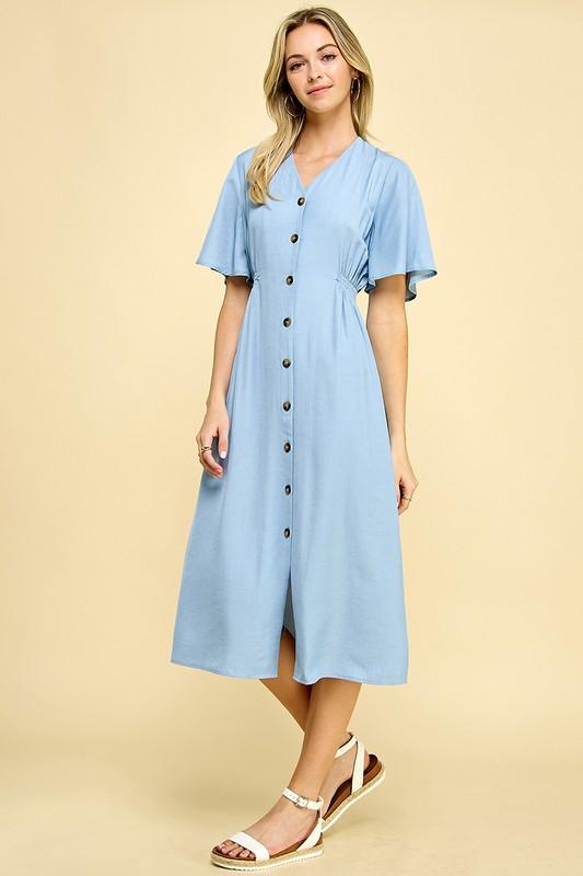 BUTTON DOWN DRESS