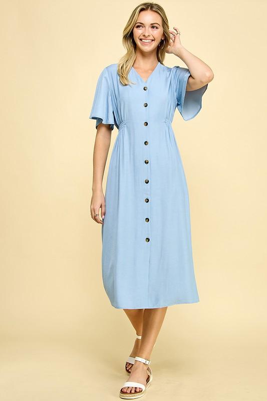 BUTTON DOWN DRESS