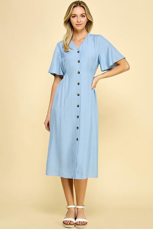 BUTTON DOWN DRESS