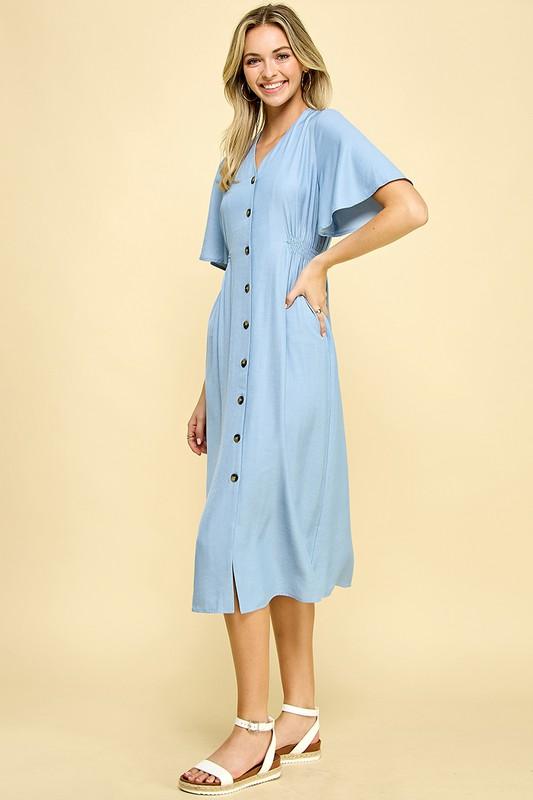 BUTTON DOWN DRESS
